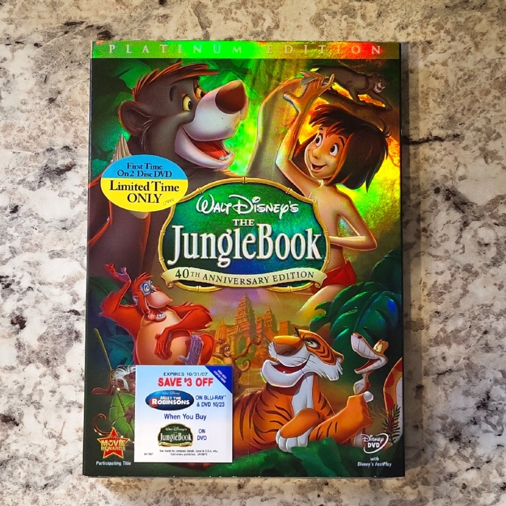 New Sealed Disney's The Jungle Book Platinum Edition DVD